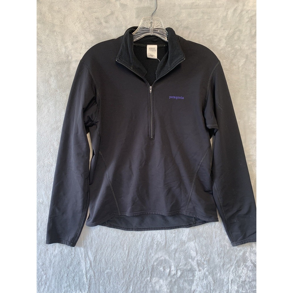 Patagonia Women's Quarter Zip Black Jacket Size M